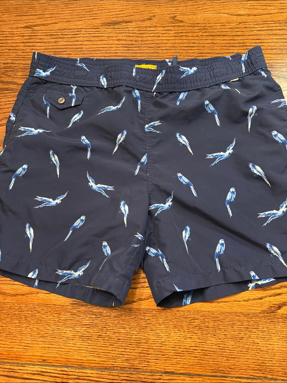 Polo Ralph Lauren Parrot Print Swim Trunks Navy Board Shorts Men’s M